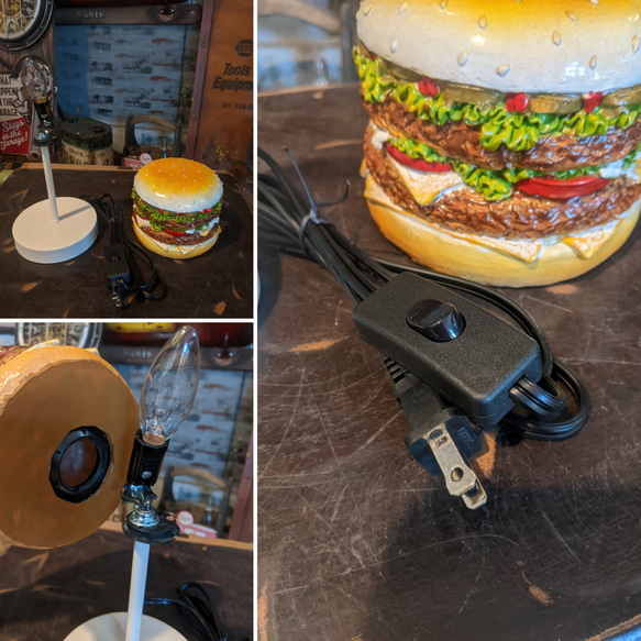 アメリカンダイナー 電飾看板  バーガーズ ハンバーガー ランプ  #自立式看板  #キッチンカー  #店舗什器 6枚目の画像