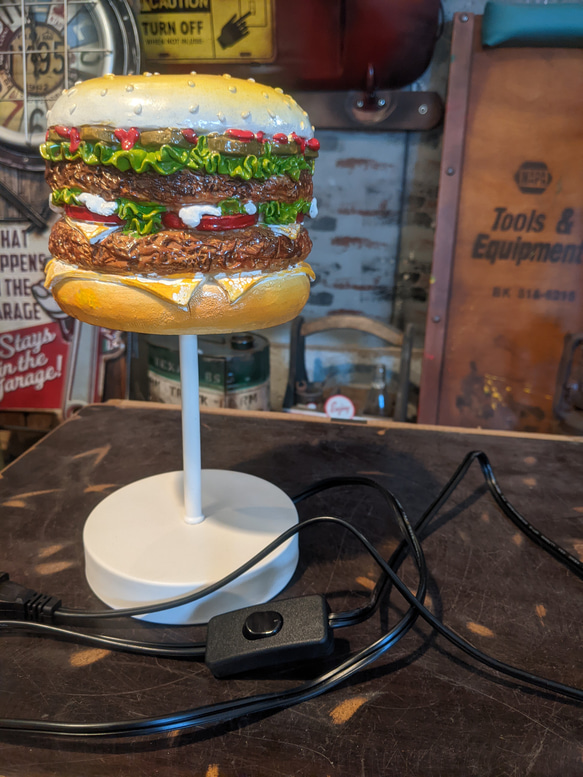 アメリカンダイナー 電飾看板  バーガーズ ハンバーガー ランプ  #自立式看板  #キッチンカー  #店舗什器 9枚目の画像