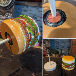 アメリカンダイナー 電飾看板  バーガーズ ハンバーガー ランプ  #自立式看板  #キッチンカー  #店舗什器 7枚目の画像