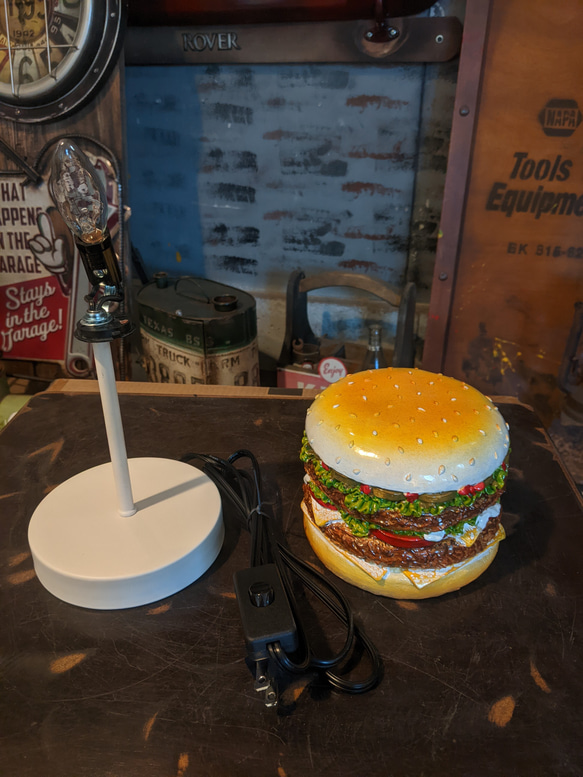 アメリカンダイナー 電飾看板  バーガーズ ハンバーガー ランプ  #自立式看板  #キッチンカー  #店舗什器 10枚目の画像