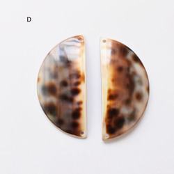 [選擇/剩餘5對]豹紋貝殼拉長石流蘇獨特耳環（14KGF） 第15張的照片