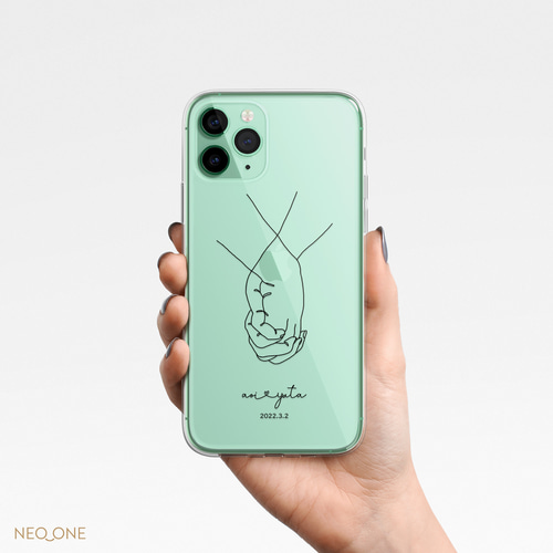 スマホケース iPhone Android カップル 名入れ 記念日 恋人 結婚 韓国  