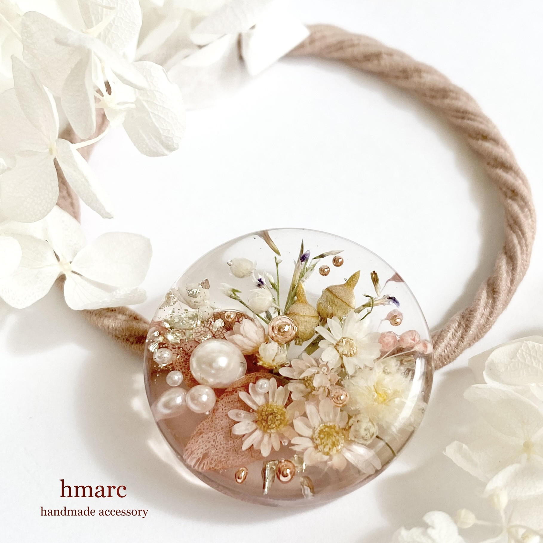 レジン ハンドメイド ヘアゴムスターチス 好適