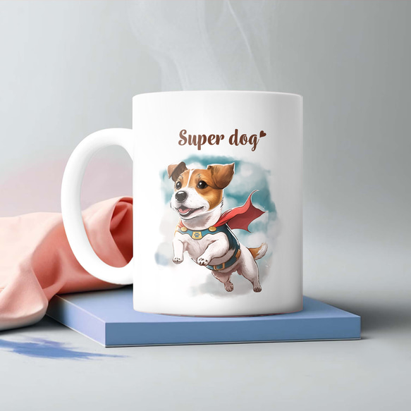 【 ヒーロー ジャックラッセルテリア 】 マグカップ　犬　ペット　うちの子　犬グッズ　ギフト　プレゼント　母の日 2枚目の画像
