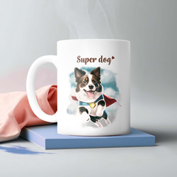 【 ヒーロー ボーダーコリー 】 マグカップ　犬　ペット　うちの子　犬グッズ　ギフト　プレゼント　母の日 2枚目の画像