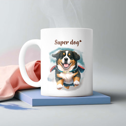 【 ヒーロー バーニーズマウンテン 】 マグカップ　犬　ペット　うちの子　犬グッズ　ギフト　プレゼント　母の日 2枚目の画像