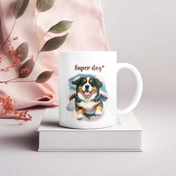 【 ヒーロー バーニーズマウンテン 】 マグカップ　犬　ペット　うちの子　犬グッズ　ギフト　プレゼント　母の日 3枚目の画像
