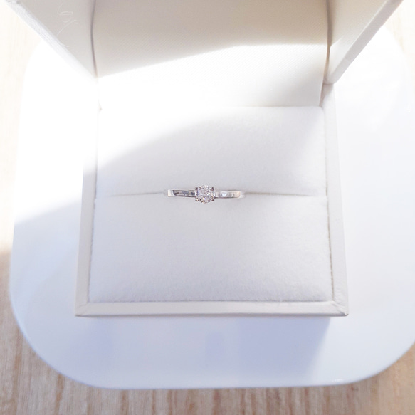 婚約指輪　プロポーズ ダイヤモンドリング ダイヤ指輪　エンゲージリング　京都婚約指輪　立て爪　結婚　プラチナ指輪　 2枚目の画像