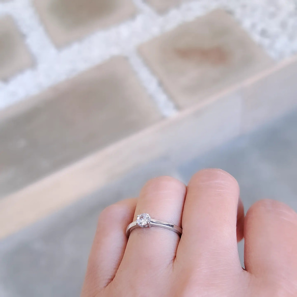 婚約指輪　プロポーズ ダイヤモンドリング ダイヤ指輪　エンゲージリング　京都婚約指輪　立て爪　結婚　プラチナ指輪　 9枚目の画像