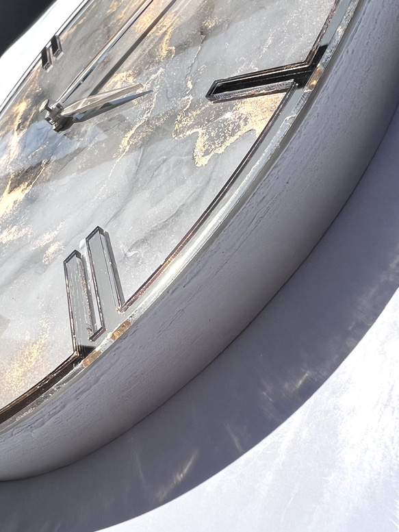 大理石デザイン・インテリア掛け時計・アルコールインクアート 4枚目の画像