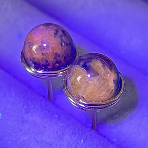 ＊14kgf＊希少アフガナイトとブルーダイヤのピアスNo717 再販】 アフガナイト 1粒ピアス 14kgf ブルー 希少 ピアス