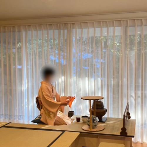 組み立て式 立礼棚 段ボールタイプ 炉/風炉畳2種付属、7席、茶会