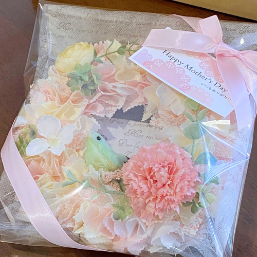 感謝品 布リース*紫陽花パレット* フラワー・リース