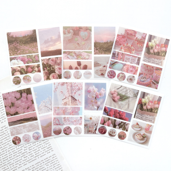 フォト シートシール 40枚set 《pink》[S201] 3枚目の画像