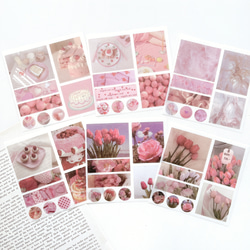 フォト シートシール 40枚set 《pink》[S201] 1枚目の画像