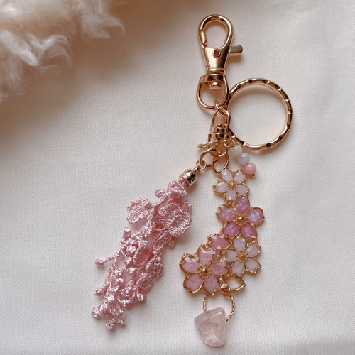 桜♡キーホルダー お花見♡桜♡さくら♡バッグチャーム♡キーホルダー