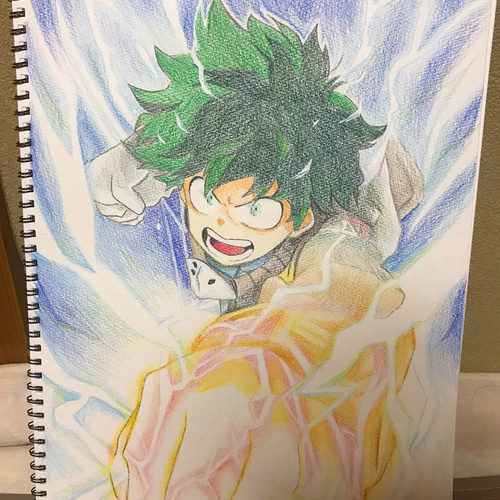 アニメキャラクター 色鉛筆画 妓夫太郎と堕姫 #complete お待たせしました🙌 混色オンパレード