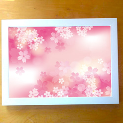イラストフレーム「桜」A4版(ホワイト) 5枚目の画像