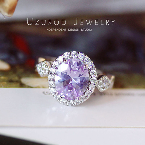 人工パープルダイヤモンド 指輪 リング ジルコニア キラキラ