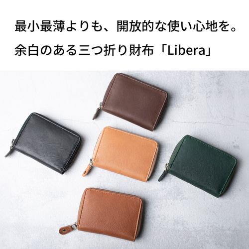 美品】イアクッチ 三つ折り財布 レザー キャンバス キャメル