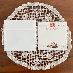 鴛鴦の封筒付きメッセージカード 3枚目の画像