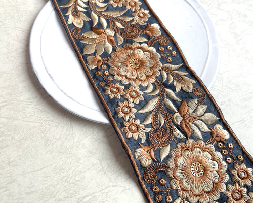 S15 ☆50cm☆ インド刺繍リボン リボン・テープ Keys TOKYO 通販