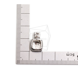 ERG-2333-R [2 pieces] Square Cubic耳環, Square Cubic Post Earring 第5張的照片