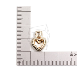 ERG-2334-G【2個入り】ハートキュービックピアス,Heart Cubic Post Earring 5枚目の画像