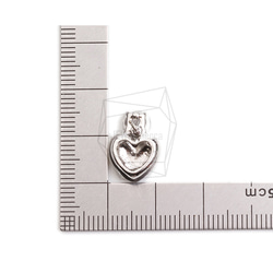 ERG-2334-R【2個入り】ハートキュービックピアス,Heart Cubic Post Earring 5枚目の画像