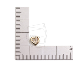 ERG-2335-G【2個入り】ハートキュービックピアス,Heart Cubic Post Earring 5枚目の画像