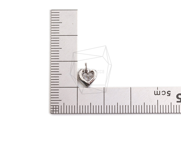 ERG-2335-R【2個入り】ハートキュービックピアス,Heart Cubic Post Earring 5枚目の画像