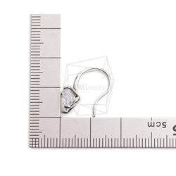 ERG-2336-R【2件】方晶石鉤狀耳環，簡約方晶石鉤狀耳環 第5張的照片