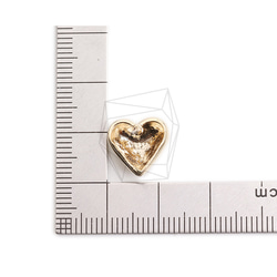 ERG-2338-G【2個入り】ハートピアス/Heart  Ear Post/ 11.5mm x 12mm 5枚目の画像