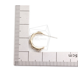 ERG-2339-G [2 件] 圓形立方體耳環，圓形 CZ 耳環 第5張的照片