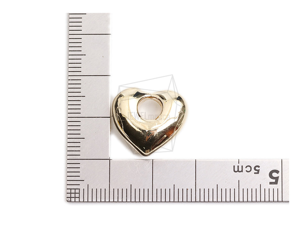 PDT-2675-G【2個入り】ハートペンダント,Heart Pendant/30mm X 30mm 5枚目の画像