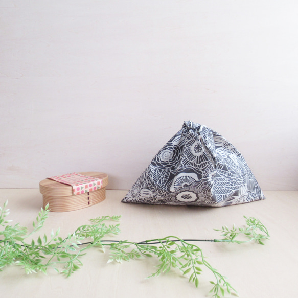 包郵【北歐摩登花】稍微大一點的Azuma包~溫柔的觸感~午餐包環保包 第2張的照片