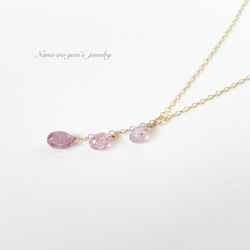 ＊1点もの＊14kgf pinkspinel necklace 5枚目の画像