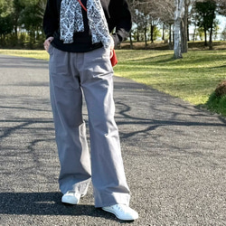 リネンのもんぺ アップルグリーン ロングパンツ nuuMonpe 通販