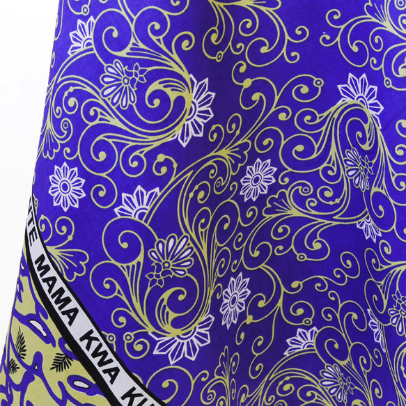 カンガの巻きスカート｜アフリカ布スカート ロングスカート アフリカンプリント 5枚目の画像
