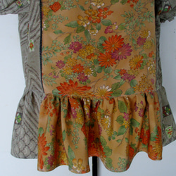 ６９８８　花柄の着物で作ったプルオーバー　＃送料無料 16枚目の画像