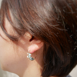 Larimar Hoop Earrings – ラリマー - 4枚目の画像