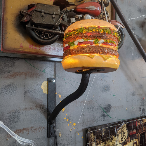 アメリカンダイナー 電飾看板 バーガーズ ハンバーガー ウォールランプ  