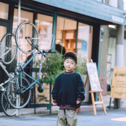 mock neck kids trainer 【 black×brown 】 3枚目の画像