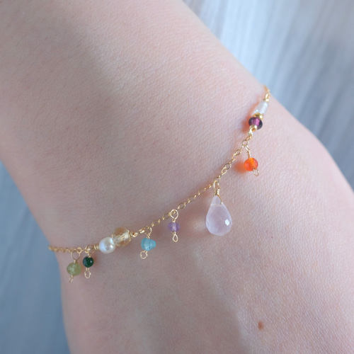 hlýjum garði bracelet 天然石ブレスレット ローズクォーツ hlýjum garði bracelet 天然石ブレスレット ローズクォーツ