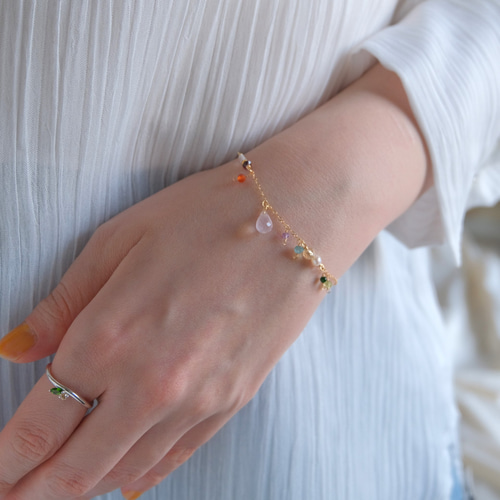 hlýjum garði bracelet 天然石ブレスレット ローズクォーツ