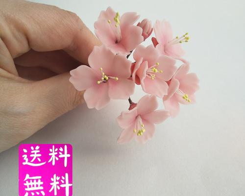 桜のアレンジ　クレイクラフト　樹脂粘土　ハンドメイド 桜のアレンジ クレイクラフト 樹脂粘土 ハンドメイド - メルカリ