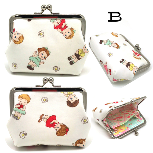 専用です♡ 可愛いレトロガール ♡ コロンとしたがま口＆小さめがま口 3セット 専用です♡ 可愛いレトロガール ♡ コロンとしたがま口＆小さめ