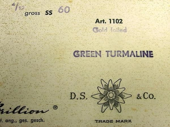 ヴィンテージ スワロフスキー art.1102 GREEN TURMALINE ss60　6個 バラ売り 9枚目の画像