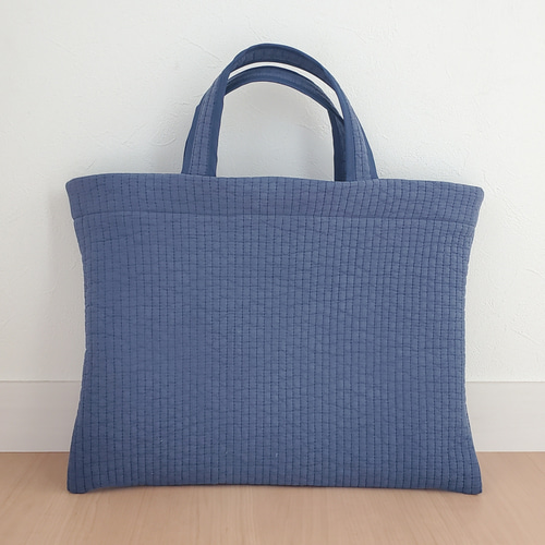 y様オーダー品】レッスンバッグ＊ヌビバッグ ネイビー トートバッグ 