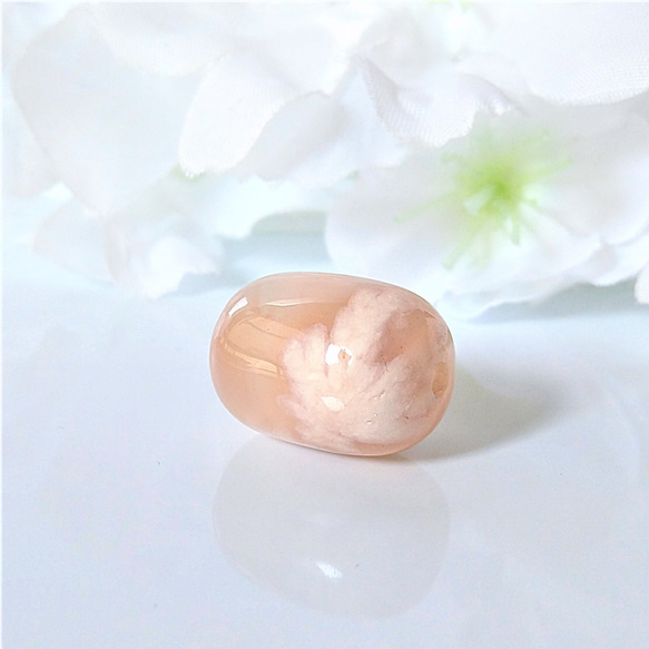天然石　高品質　桜瑪瑙（さくらめのう）　天珠　１個 【再販 10】　 3枚目の画像